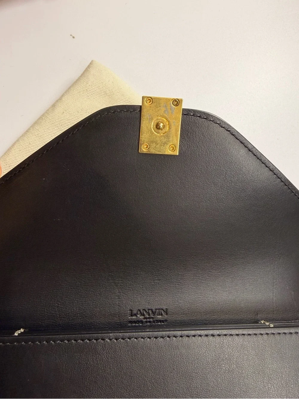 Lanvin Black Leather Clutch